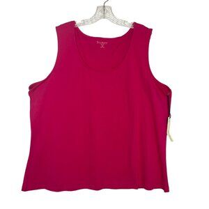 Susan Bristol Tank Top Womens 3X Pink Summer Sleeveless New